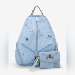 NWT Cinderella Minimalist Studded Backpack and Wallet